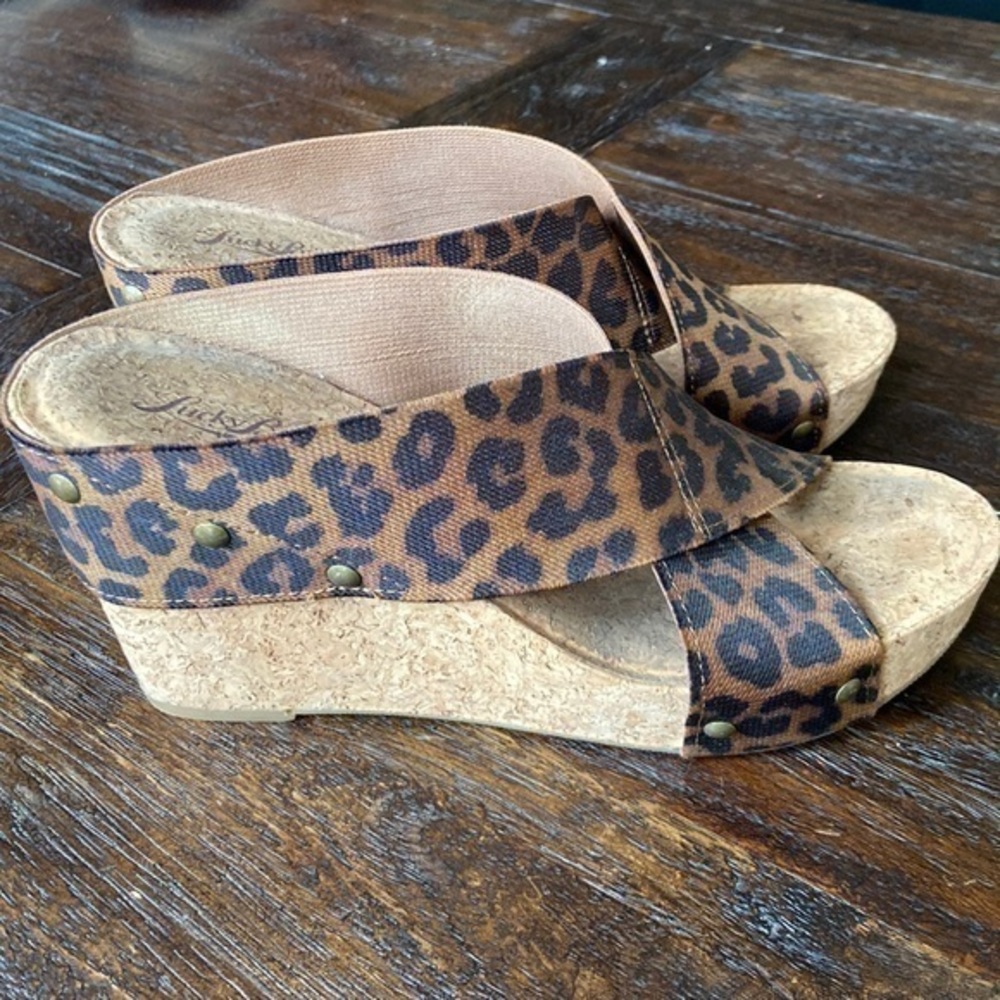 Lucky Brand Cheetah Wedges